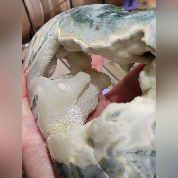 Druzy Moss Agate Heart - Picture 5 of 8